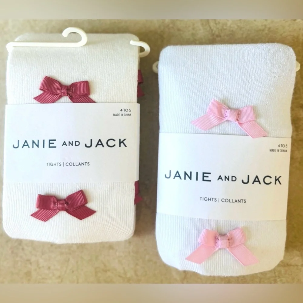 Janie and Jack Bow Tight-2 pairs